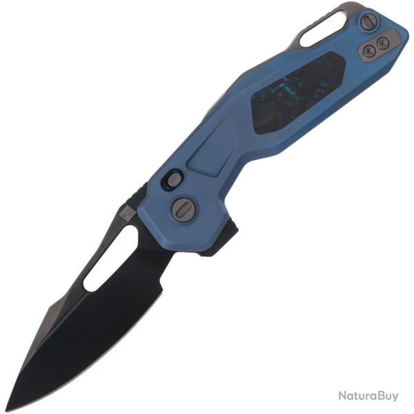 Couteau Pliant Ketuo Mini Griffin Lame Acier M390 Manche Titane Bleu Linerlock KETM0114