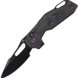 Couteau Pliant Ketuo Mini Griffin Lame Acier M390 Manche Titane Noir Linerlock KETM0115