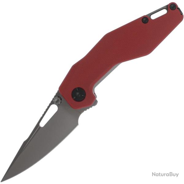 Couteau Pliant Ketuo Woody Lame Acier 14C28N Manche G10 Rouge Linerlock KETM0117