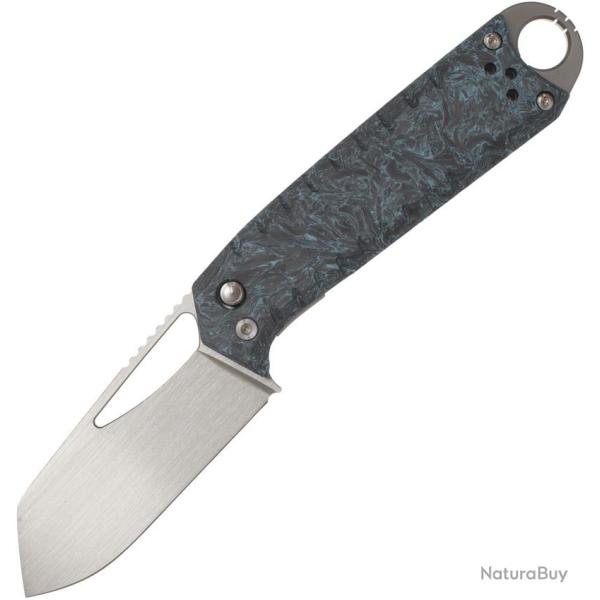 Couteau Pliant Ketuo Ventr V3 BL/S Lame Acier 154CM Manche Fibre de Carbone Bleu Linerlock KETM0126
