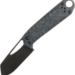 Couteau Pliant Ketuo Ventr V3 BLSW Lame Acier 154CM Manche Fibre de Carbone Bleu Linerlock KETM0127