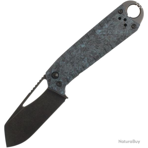 Couteau Pliant Ketuo Ventr V3 BLSW Lame Acier 154CM Manche Fibre de Carbone Bleu Linerlock KETM0127