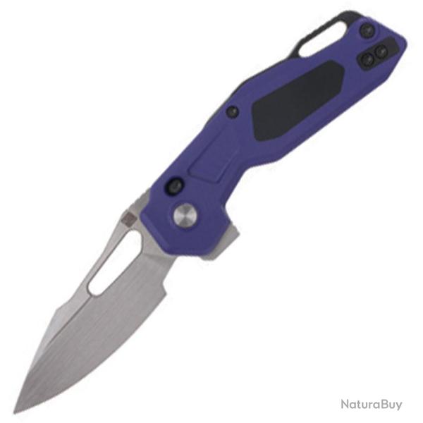 Couteau Ketuo Mini Griffin Lame Acier 14C28N Manche G10 et G10 Violet et Noir Linerlock KETM066