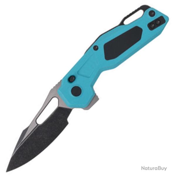 Couteau Ketuo Mini Griffin Lame Acier 14C28N Manche G10 et G10 Bleu Canard et Noir Linerlock KETM067