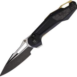 Couteau Pliant Ketuo Griffin Lame Acier 14C28N Satin&eacute;e Manche G10 Noir Linerlock KETM073