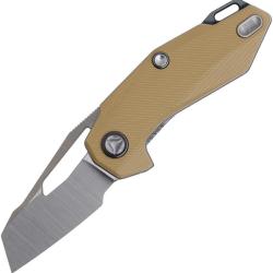 Couteau Pliant Ketuo Thorn Lame Acier 14C28N Tanto Invers&eacute; Manche G10 Sable Linerlock KETM086