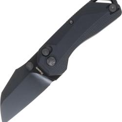 Couteau Pliant Ketuo Rhapsody Lame Acier 14C28N Tanto Invers&eacute; Manche G10 Noir Button Lock KETM089