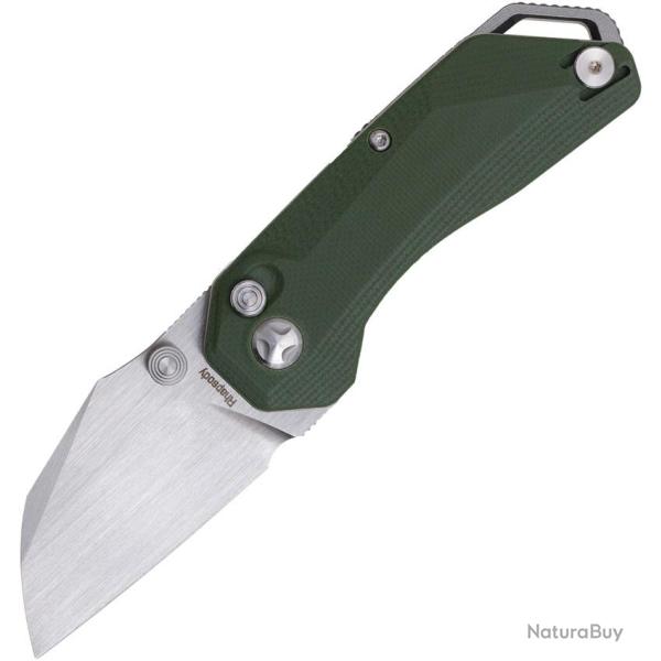 Couteau Pliant Ketuo Rhapsody Lame Acier 14C28N Tanto Invers� Manche G10 Vert Button Lock KETM091