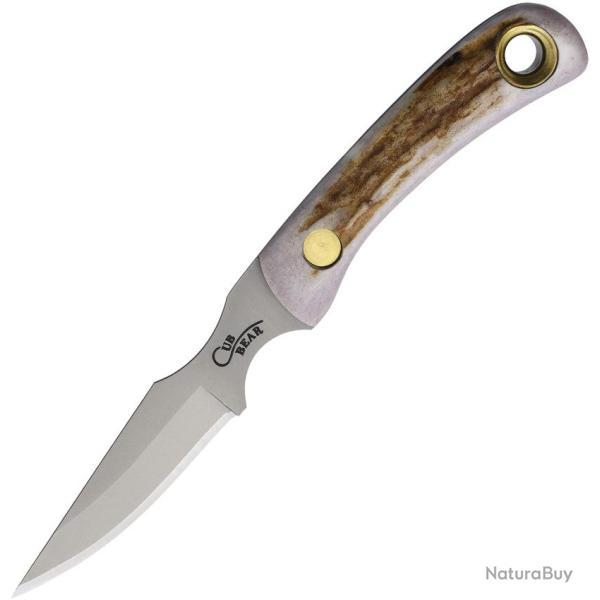 Couteau Fixe Knives Of Alaska Cub Bear Lame Acier CPM-S30V Manche Os �tui Cuir KOA00027FG