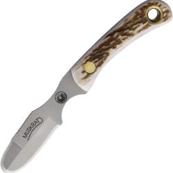 Couteau Fixe Knives Of Alaska Muskrat Lame Acier CPM-S30V Manche Os &Eacute;tui Cuir KOA00090FG