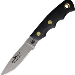 Couteau Fixe Knives Of Alaska Alpha Wolf Suregrip Lame Acier CPM-MagnaCut &Eacute;tui Cuir KOA00331FG