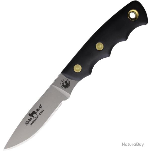 Couteau Fixe Knives Of Alaska Alpha Wolf Suregrip Lame Acier CPM-MagnaCut �tui Cuir KOA00331FG