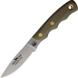 Couteau Fixe Knives Of Alaska Alpha Wolf Magna Lame Acier CPM-MagnaCut Manche G10 Vert OD KOA00333FG