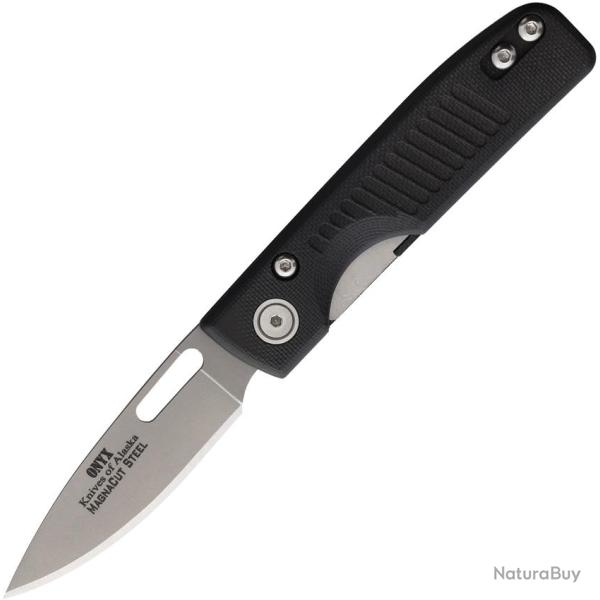 Couteau Knives Of Alaska Onyx Magna Lame Acier CPM-MagnaCut Manche G10 Noir Linerlock KOA00787FG