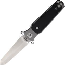 Couteau Pliant Krudo Mozaik Lte Lame Acier 9Cr18MoV Manche Inox et G10 Gris et Noir Framelock SNG428