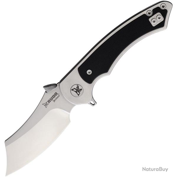 Couteau Pliant Krudo DAO LTE Lame Acier 9Cr18MoV Manche Inox et G10 Noir Framelock SNG646
