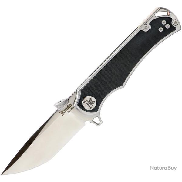 Couteau Pliant Krudo Karsino 10 LTE Lame Acier 8Cr13MoV Manche G10 Noir Framelock SNG889