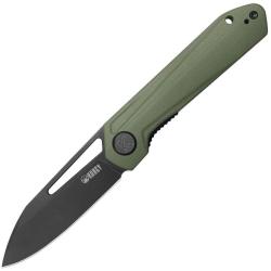 Couteau Pliant Kubey Royal Lame Acier 14C28N Drop Point Manche G10 Vert Olive Linerlock KUB321W