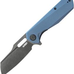 Couteau Pliant Kubey Atlas Lame Acier 14C28N Manche G10 Bleu Linerlock KUB328K