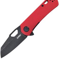 Couteau Pliant Kubey Duroc Lame Acier D2 Sheepsfoot Manche G10 Rouge Linerlock KUB332F