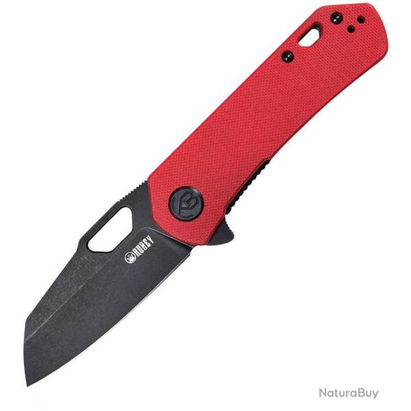 Couteau Pliant Kubey Duroc Lame Acier D2 Sheepsfoot Manche G10 Rouge Linerlock KUB332F