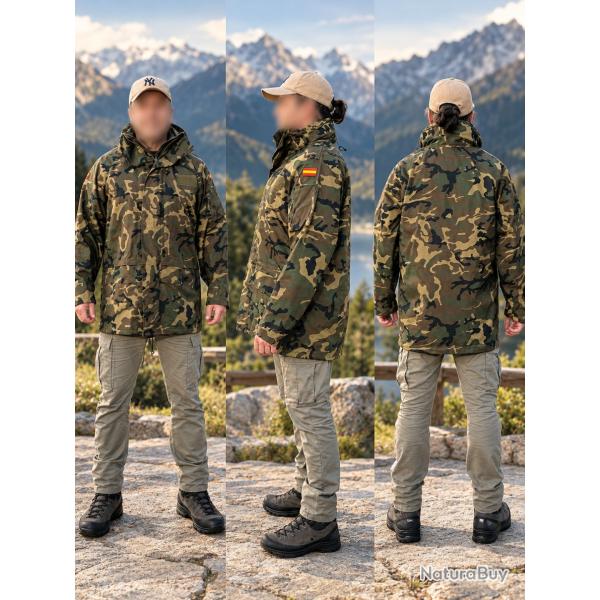 Parka Militaire Espagnole Camouflage Boscoso (Type Gore-Tex) - �tat :Comme neuve