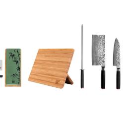 Asian 6-Piece Knife Set - Pakka Damascus Collection