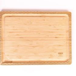 Bamboo Cutting Board (Wave Pattern) - 40 x 30 x 2 cm
