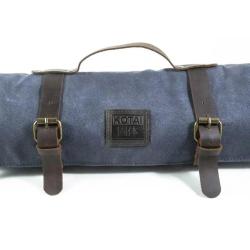 Chef Knife Roll-up Bag - Leather & Canvas