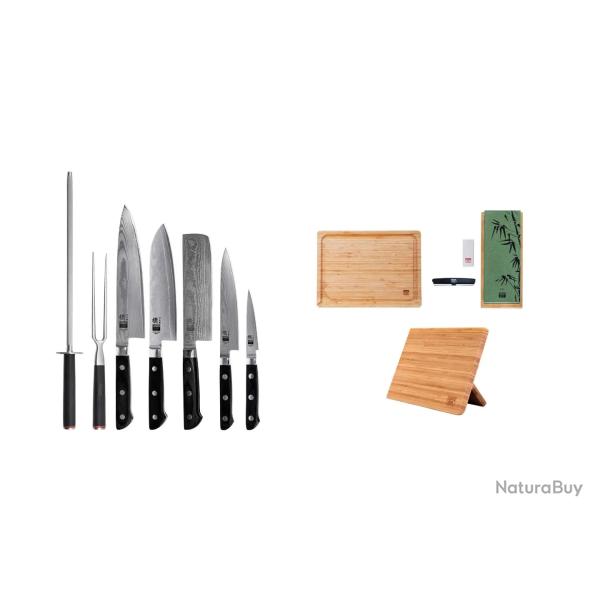 Complete 10-Piece Knife Set - Hashi Damascus Collection