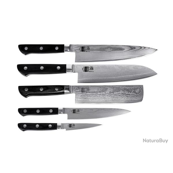 Complete 5-Piece Knife Set - Hashi Damascus Collection