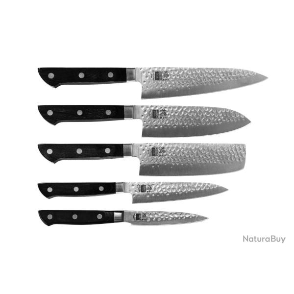 Complete 5-Piece Knife Set - Hashi Tsuchime Collection