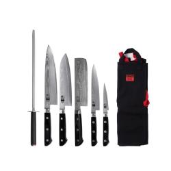 Complete 7-Piece Knife Set - Hashi Damascus Collection