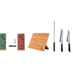 Complete 8-Piece Knife Set - Bunka Damascus Collection