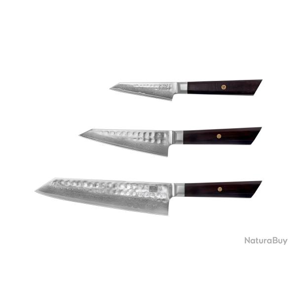 Essential 3-Piece Knife Set - Bunka Damascus Collection