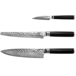 Essential 3-Piece Knife Set - Pakka Damascus Collection