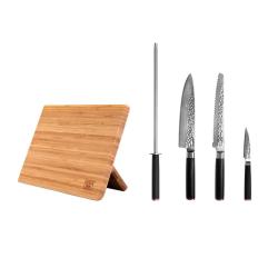 Essential 5-Piece Knife Set - Pakka Damascus Collection