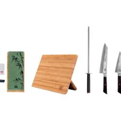 Essential 6-Piece Knife Set - Bunka Damascus Collection