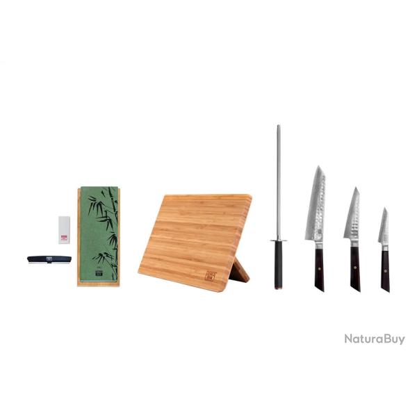 Essential 6-Piece Knife Set - Bunka Damascus Collection