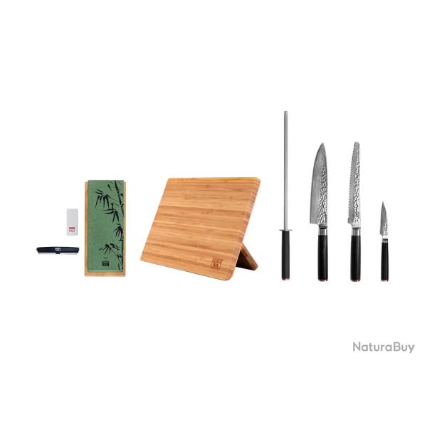 Essential 6-Piece Knife Set - Pakka Damascus Collection