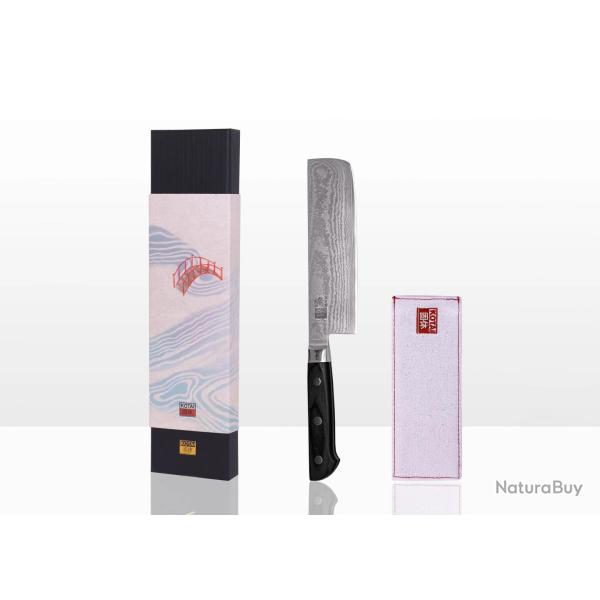 Nakiri Knife 16 cm - Hashi Damascus Collection