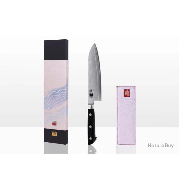 Santoku Knife 18 cm - Hashi Damascus Collection