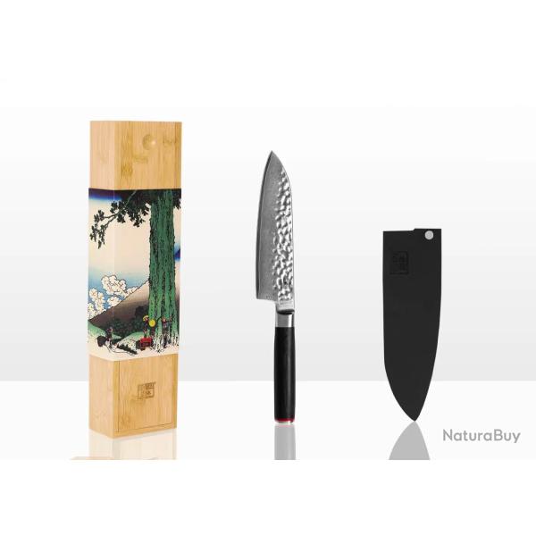 Santoku Knife 18 cm - Pakka Damascus Collection