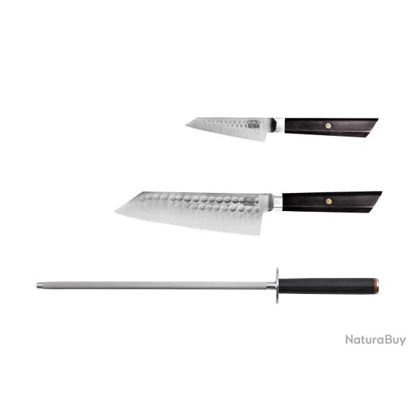 Starter 3-Piece Knife Set - Bunka Collection (Honing Steel)