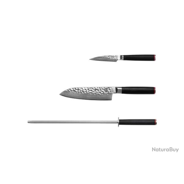 Starter 3-Piece Knife Set - Pakka Damascus Collection