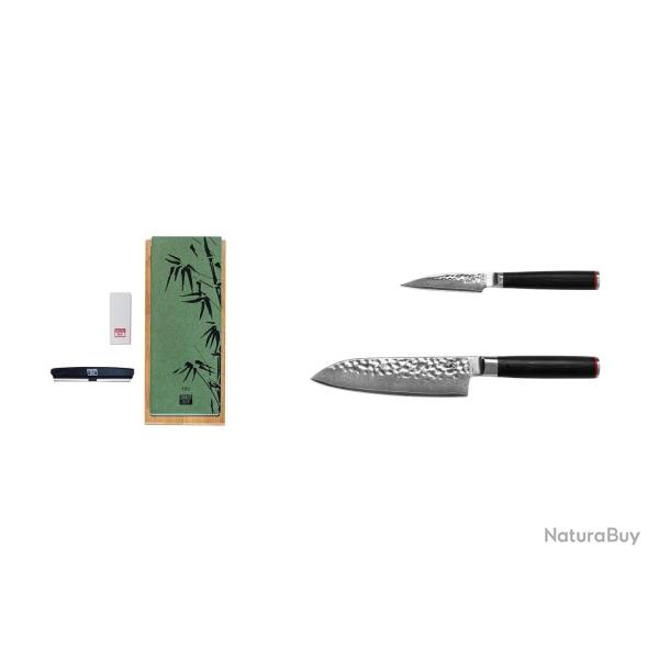 Starter 3-Piece Knife Set - Pakka Damascus Collection (Sharpening Set)