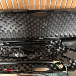 Lanceur M17 CQMF Magfed Remote - Valken avec Pompe &agrave; Pied 0-4500 psi VEVOR et malette rigide