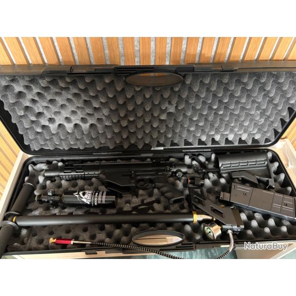 Lanceur M17 CQMF Magfed Remote - Valken avec Pompe � Pied 0-4500 psi VEVOR et malette rigide
