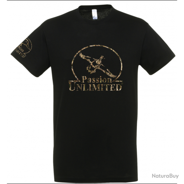 TEE SHIRT PASSION UNLIMITED NOIR - GABION UNLIMITED L