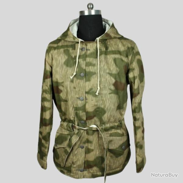Parka d'Hiver Allemande R�versible Sumpftarn � Tan &amp; Water � / Blanc - Reproduction WW2